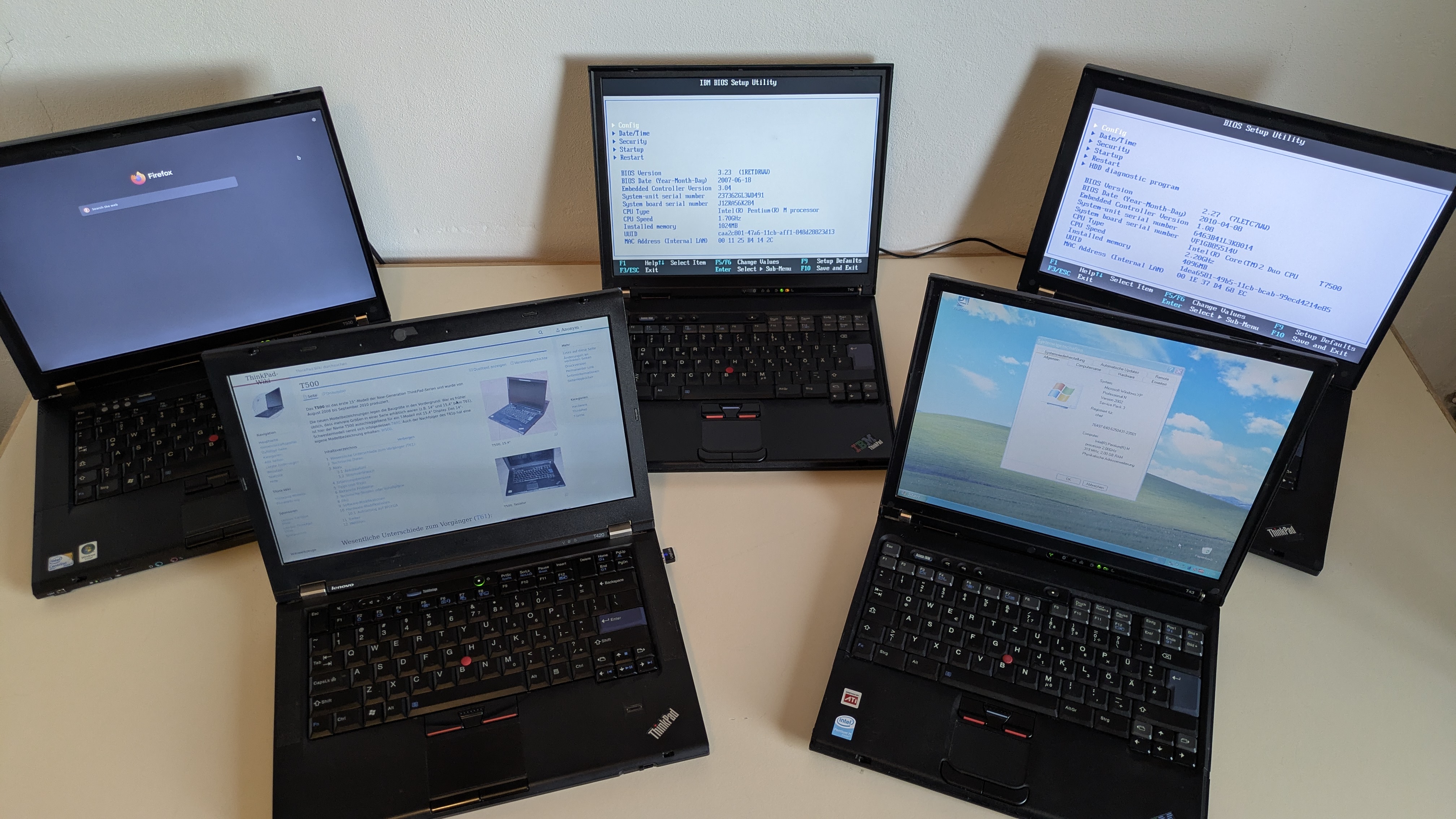 my thinkpad collection